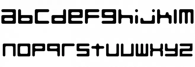 Nine Network logo font v2 Regular خط أحرف صغيرة