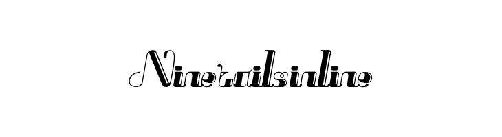 Nine tails inline Font