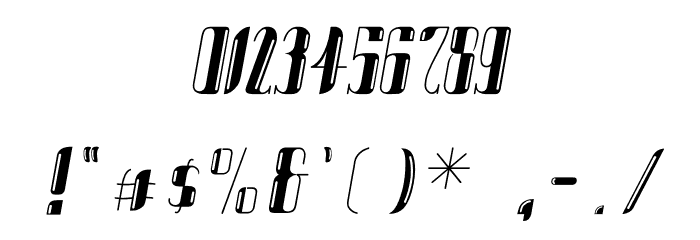 Nine tails inline Font OTHER CHARS