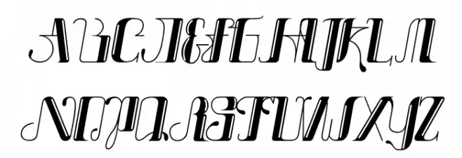 Nine tails inline フォント 大文字