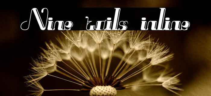 Nine tails inline Font examples