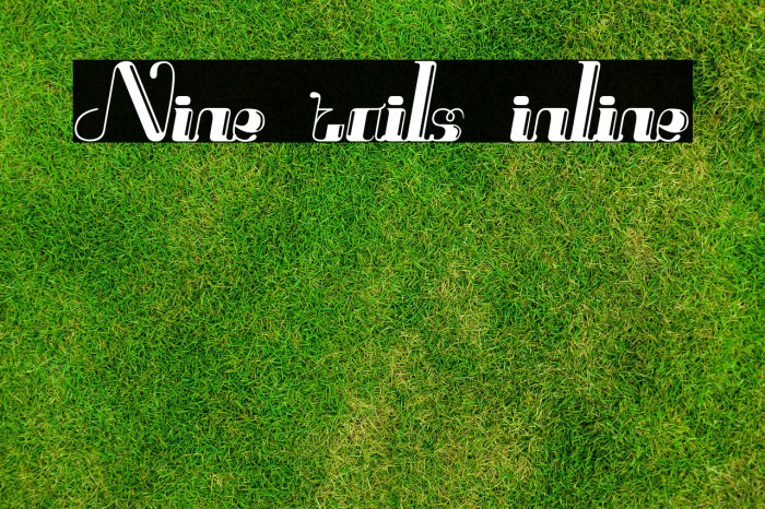 Nine tails inline Font examples