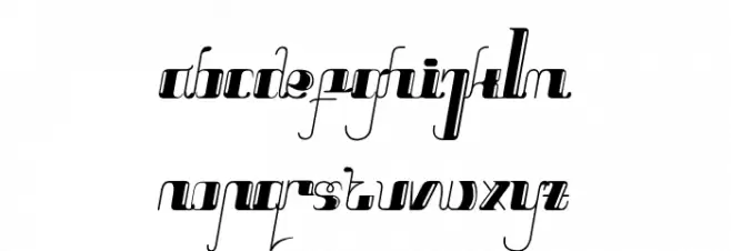 Nine tails inline Шрифта строчной