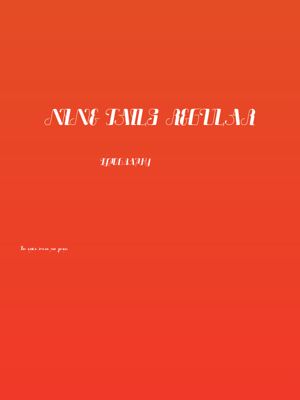 Nine tails regular Poster