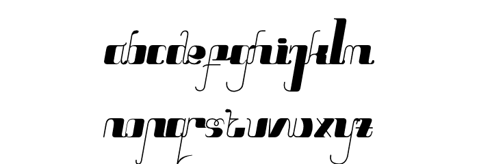 Nine tails regular Font LOWERCASE
