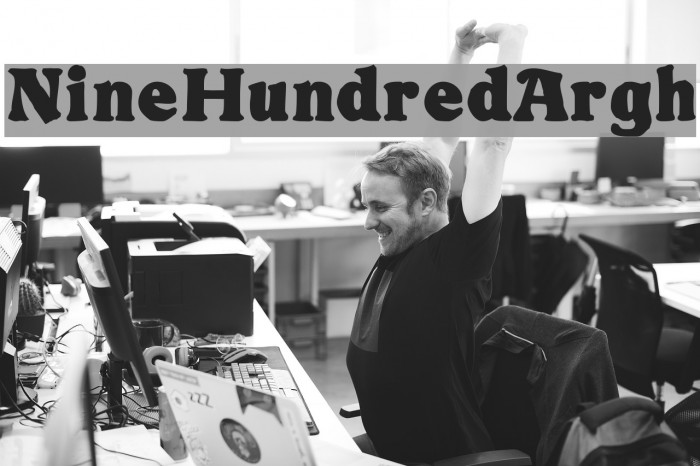 NineHundredArgh Font examples