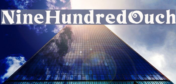 NineHundredOuch Font examples