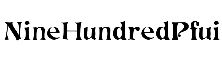 NineHundredPfui  Скачать бесплатные шрифты