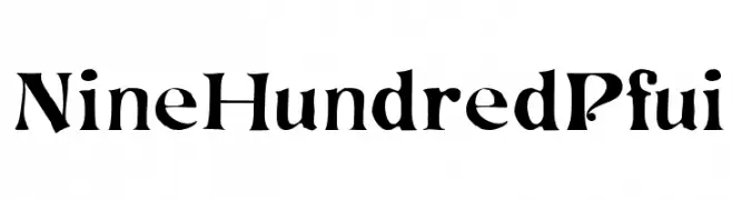 NineHundredPfui  Frei Schriftart Herunterladen