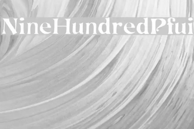 NineHundredPfui Font examples