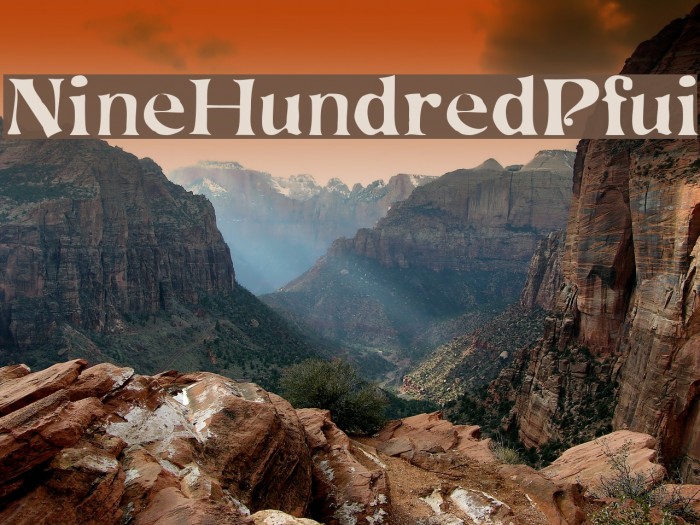 NineHundredPfui फ़ॉन्ट examples