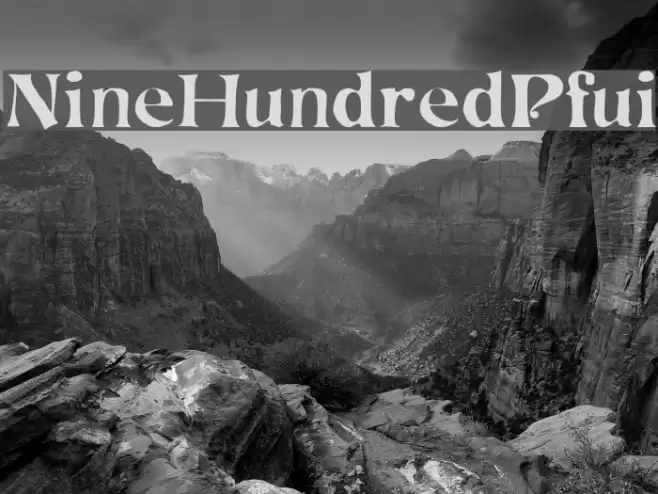 NineHundredPfui Font examples