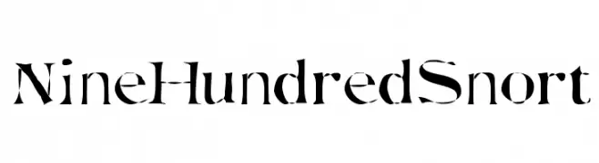 NineHundredSnort  Frei Schriftart Herunterladen