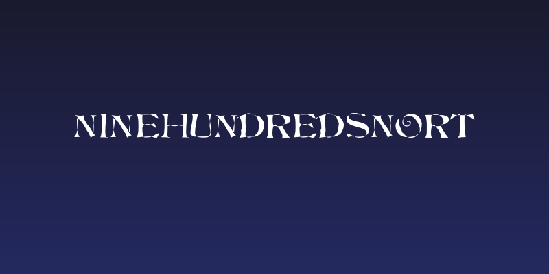 NineHundredSnort Social Header