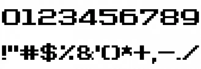 Nineteen Ninety Seven Font OTHER CHARS