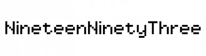 Nineteen Ninety Three  les polices de caractères gratuit tlcharger