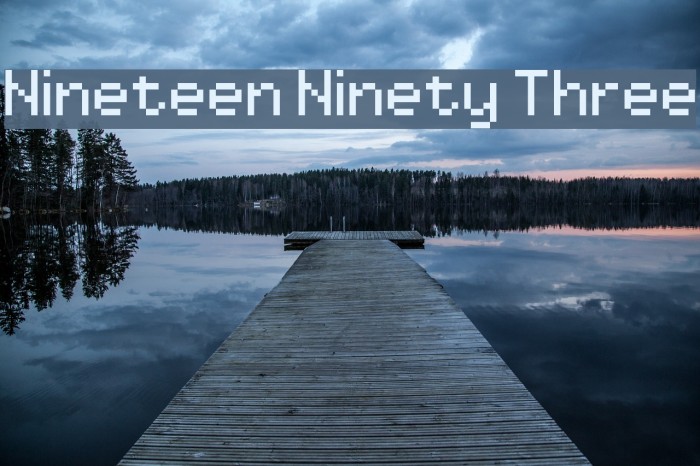 Nineteen Ninety Three Font examples
