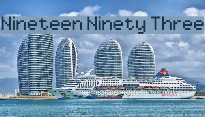 Nineteen Ninety Three Font examples