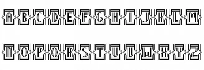 Nineteen Ten Vienna - Extras Font UPPERCASE