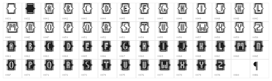 Nineteen Ten Vienna - Extras Character Map