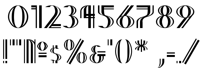 Nineteen Ten Vienna フォント その他の文字