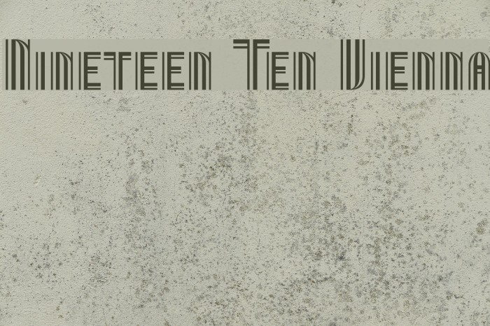 Nineteen Ten Vienna フォント examples