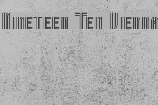 Nineteen Ten Vienna フォント examples