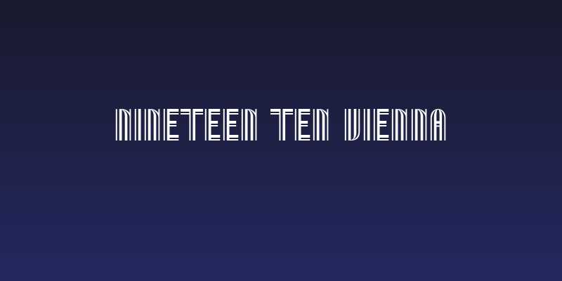 Nineteen Ten Vienna Social Header