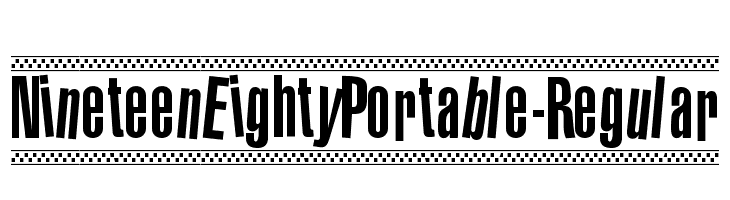 NineteenEightyPortable-Regular  font caratteri gratis