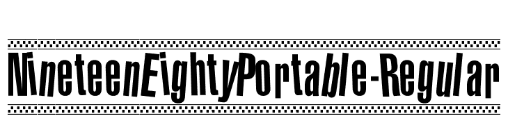 NineteenEightyPortable-Regular  नि: शुल्क फ़ॉन्ट्स डाउनलोड