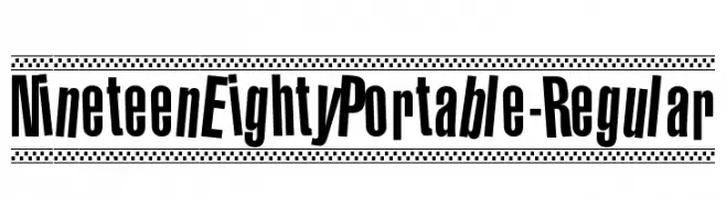 NineteenEightyPortable-Regular  Скачать бесплатные шрифты