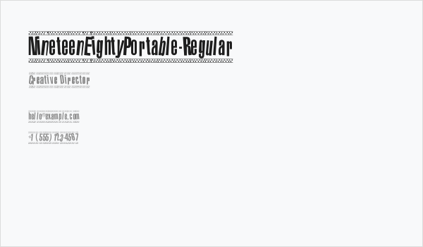 NineteenEightyPortable-Regular Business Card