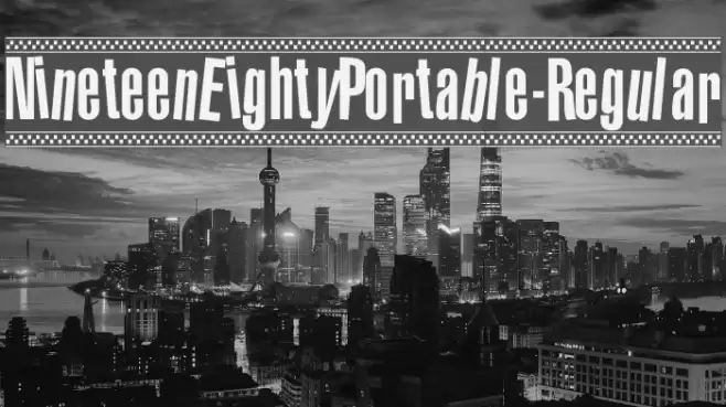 NineteenEightyPortable-Regular Font examples