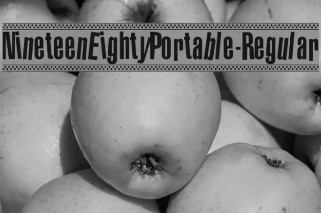 NineteenEightyPortable-Regular Font examples