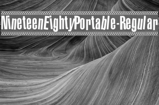 NineteenEightyPortable-Regular Font examples