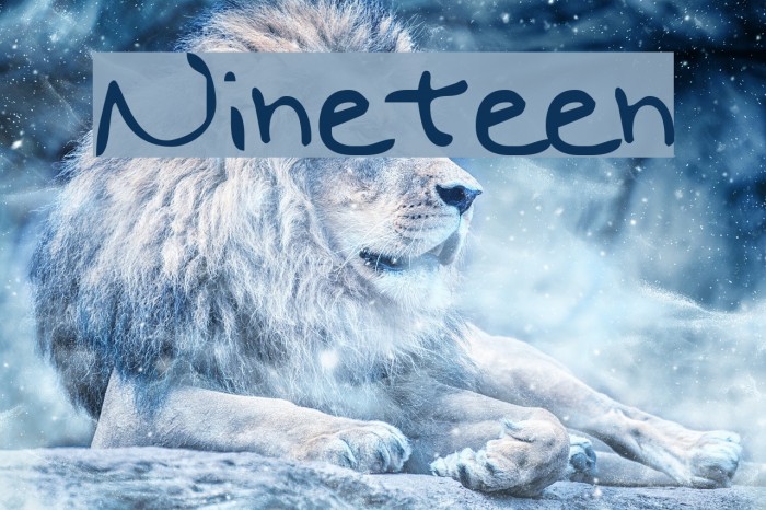 Nineteen Font examples