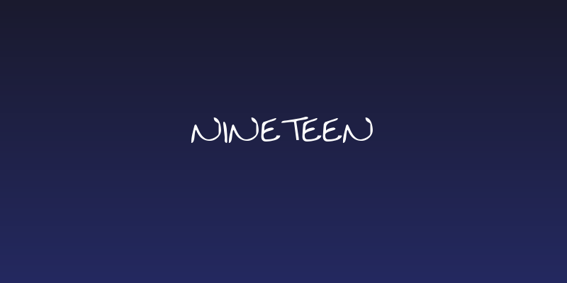 Nineteen Social Header