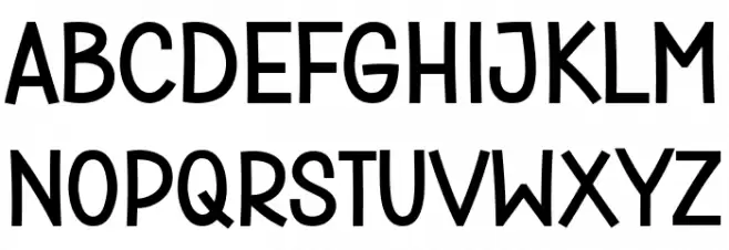 Ningst Lovely Teacher フォント 大文字