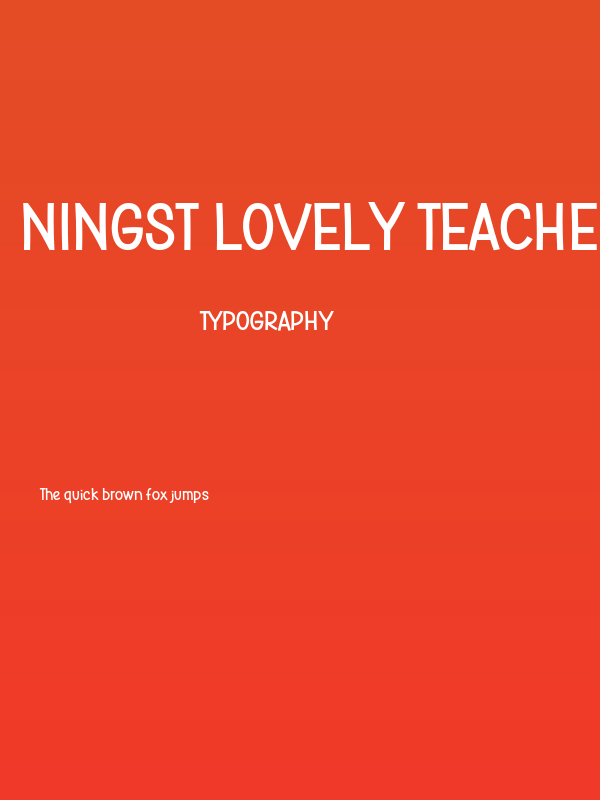 Ningst Lovely Teacher Poster