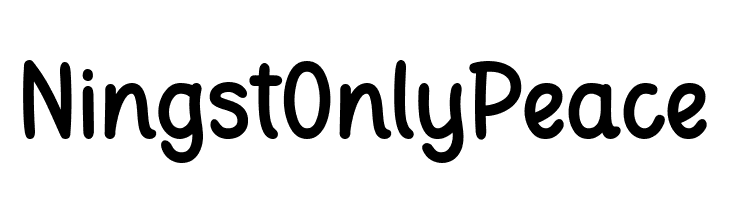Ningst Only Peace  les polices de caractères gratuit tlcharger