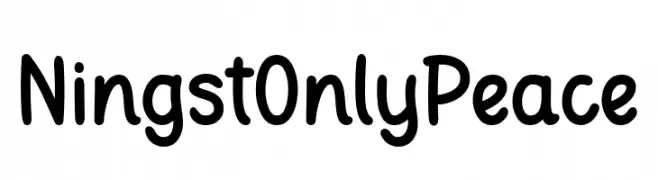 Ningst Only Peace  フリーフォントのダウンロード