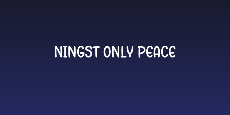 Ningst Only Peace Social Header