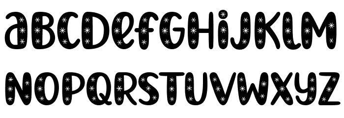 Ningst Sparkle Font LOWERCASE