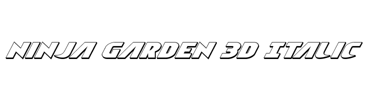 Ninja Garden 3D Italic  免费字体下载
