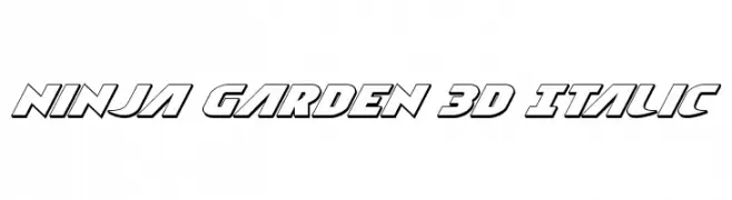 Ninja Garden 3D Italic  Скачать бесплатные шрифты