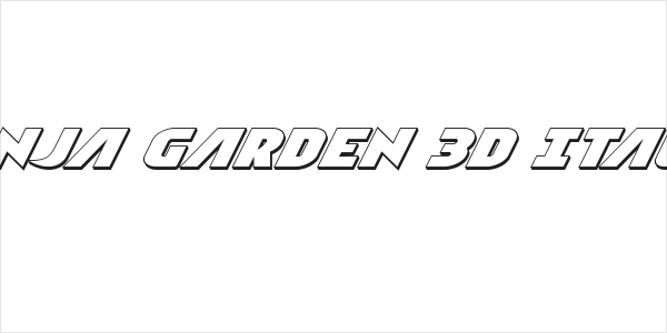 Ninja Garden 3D Italic Logo