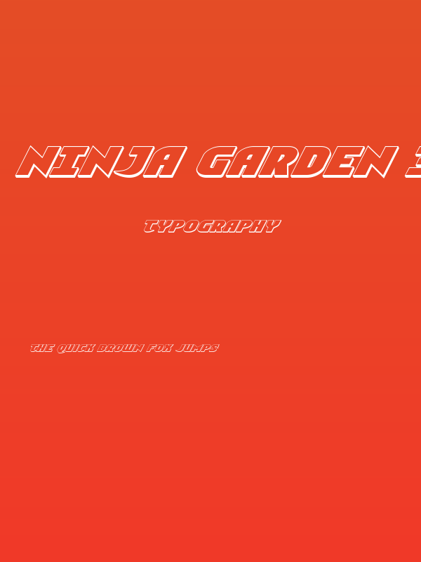 Ninja Garden 3D Italic Poster