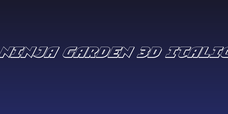 Ninja Garden 3D Italic Social Header
