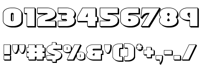 Ninja Garden 3D Font OTHER CHARS