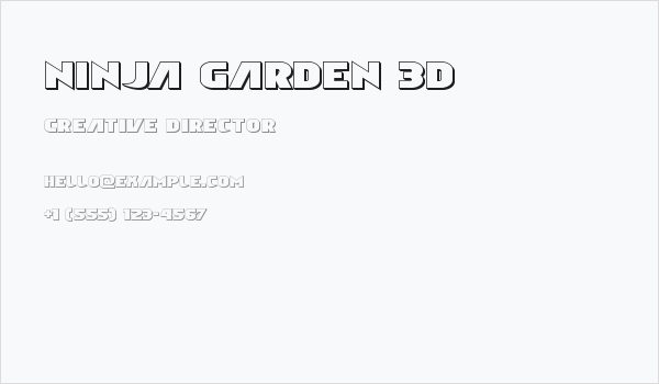Ninja Garden 3D Business Card